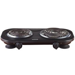 Brentwood Appliances 1,500-Watt Double Electric Burner (Color: Black)